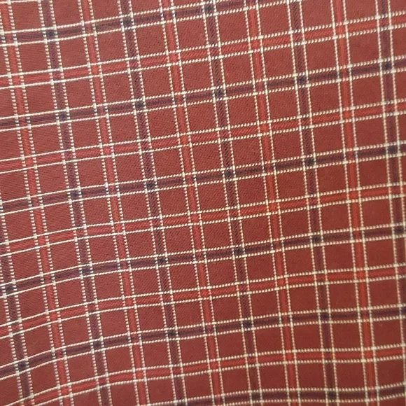 *Eddie Bauer Men's Burgundy Red with Black and Cream Checkered Shirt Size TXL - Picture 3 of 10